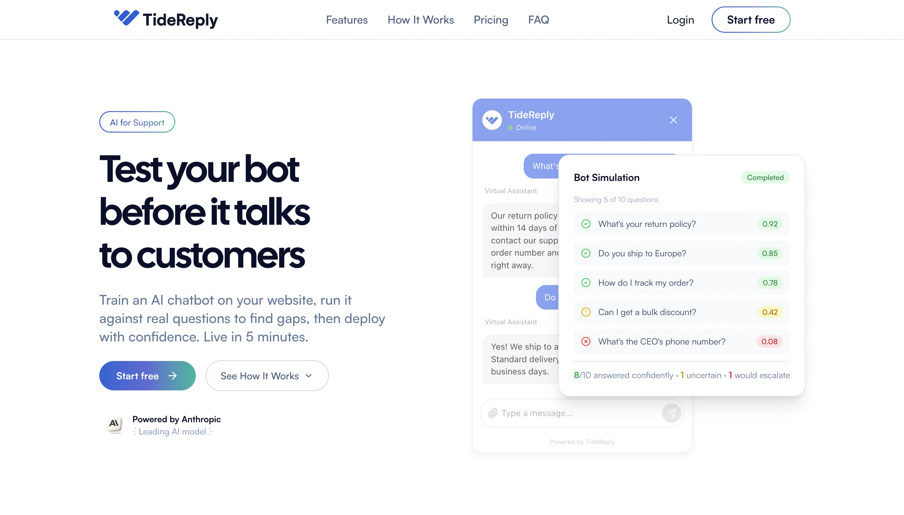 TideReply screenshot